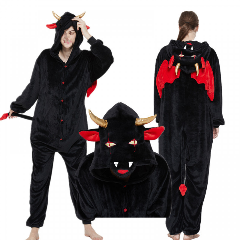 Adult Animal Cosplay Panda Pajamas Flannel Plush Sleepwear Homewear