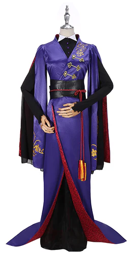 Twisted-Wonderland Vil Schoenheit Cosplay Costume Purple Retro Robe Coat