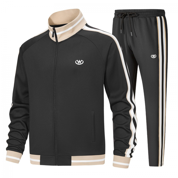 2 Piece Men's Track suits Sets Long Sleeve Full-zip Sweatsuit