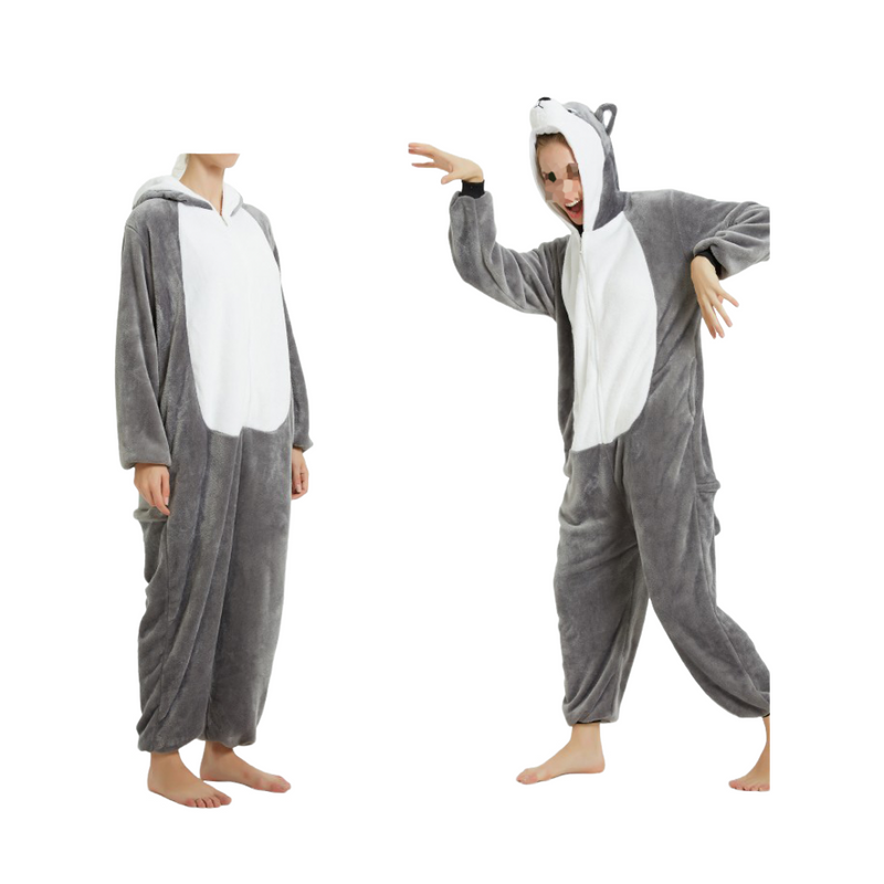 Adult Animal Cosplay Panda Pajamas Flannel Plush Sleepwear Homewear