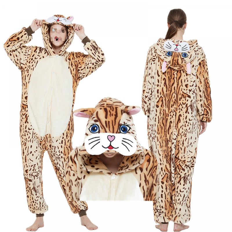 Adult Animal Cosplay Panda Pajamas Flannel Plush Sleepwear Homewear