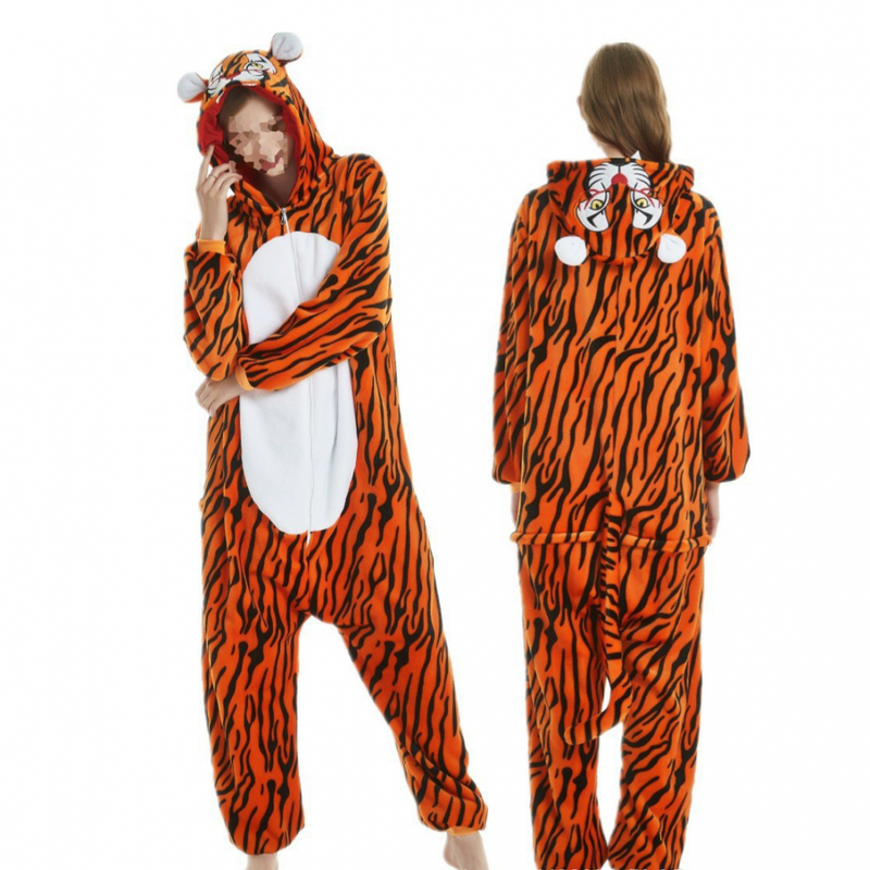 Adult Animal Cosplay Panda Pajamas Flannel Plush Sleepwear Homewear