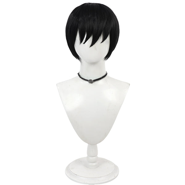 Adult Ranma Cosplay Wig 60 cm Black Dough-twist Pigtail