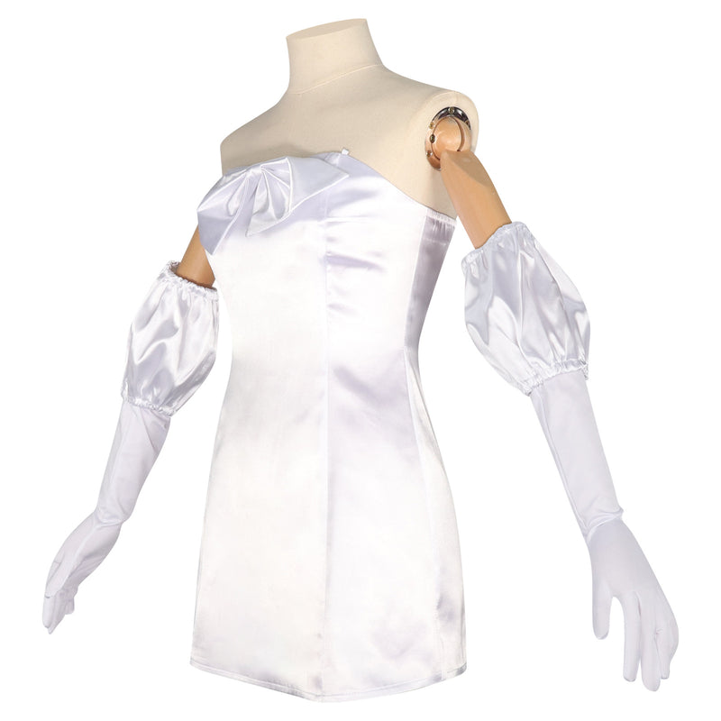 Game Alien Stage Sua Cosplay Costume White Strapless Dress