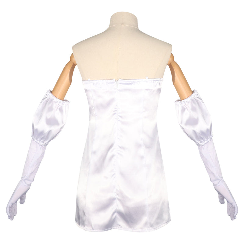 Game Alien Stage Sua Cosplay Costume White Strapless Dress