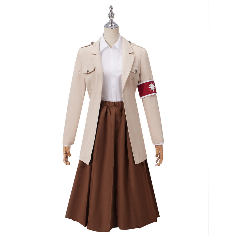 AwwwCos Anime Attack On Titan Pieck Finger Cosplay Costume Dress Suit Jacket Coat Shirt Skirt Halloween Carnival Uniform Outfit