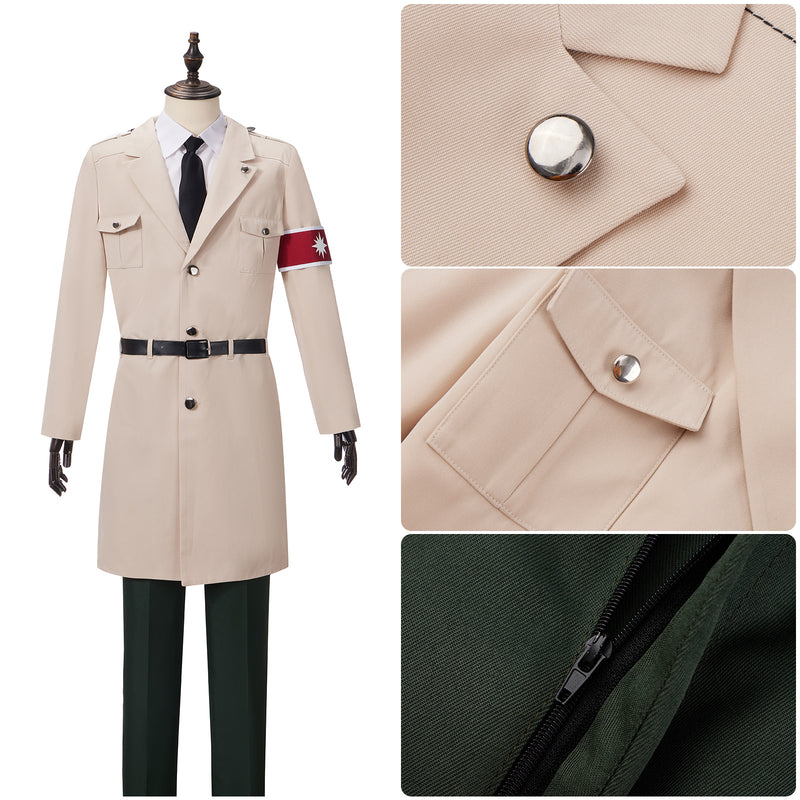 AwwwCos Anime Attack on Titan Season 4 Marley Military Uniform Reiner Braun Cosplay