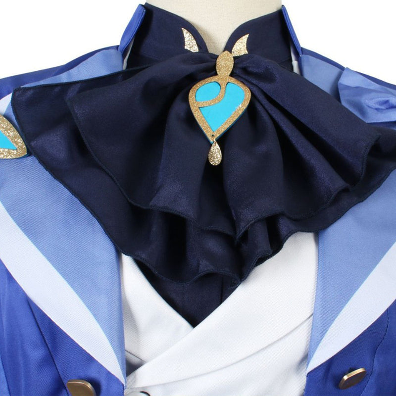 AwwwCos Anime Genshin Impact Focalors Cosplay Costume Magician Uniform Hat Halloween Outfit Suit Clothes