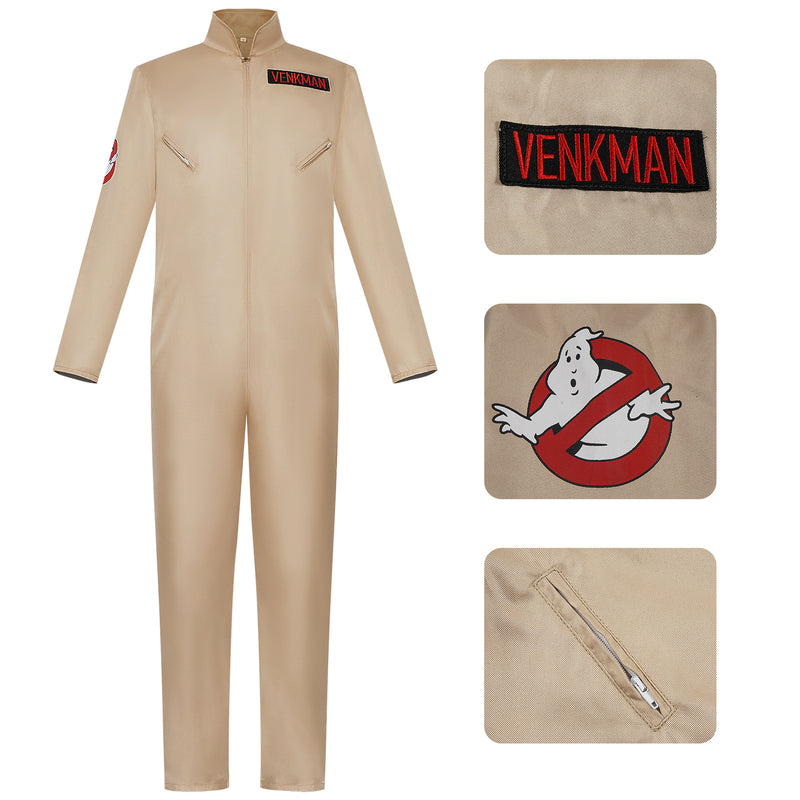 Anime Ghostbusters Cosplay Costume Lightweight Brown Jumpsuit