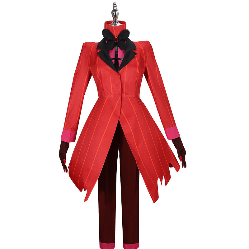 AwwwCos Anime Hazbin Hotel Alastor Cosplay Costume Red Suit Jacket Coa