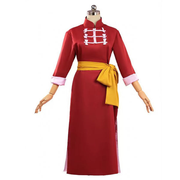 Anime Kagura Cosplay Costume Women Kimono Red Gintama Dress