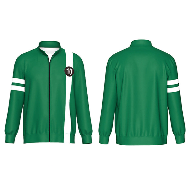 Anime Kids Adult Ben10 Ben Tennyson Cosplay Costume Green Suits