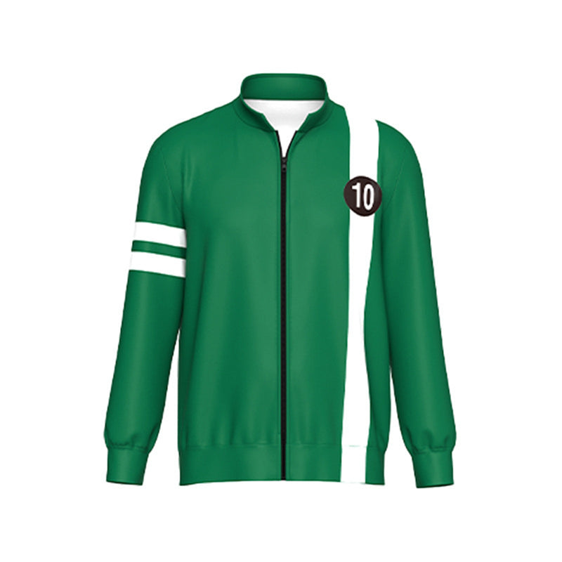 Anime Kids Adult Ben10 Ben Tennyson Cosplay Costume Green Suits