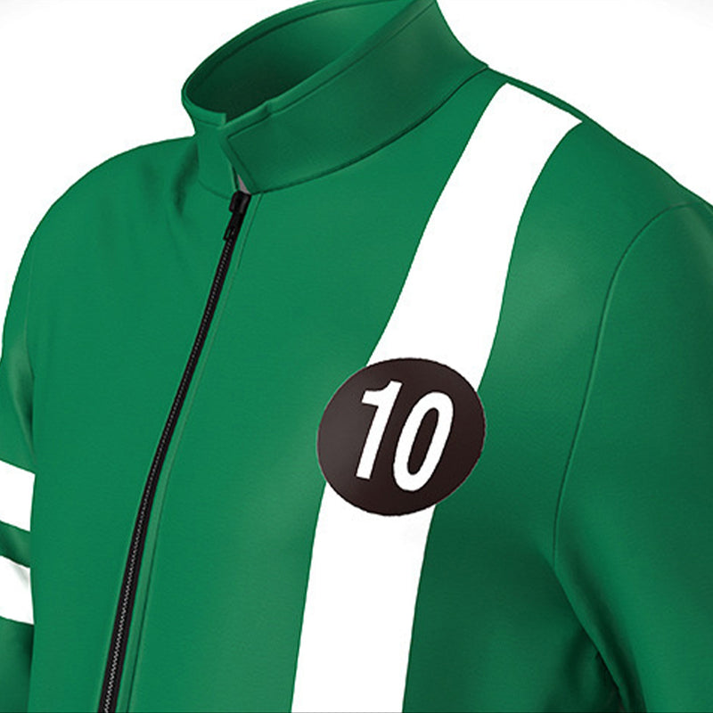 Anime Kids Adult Ben10 Ben Tennyson Cosplay Costume Green Suits