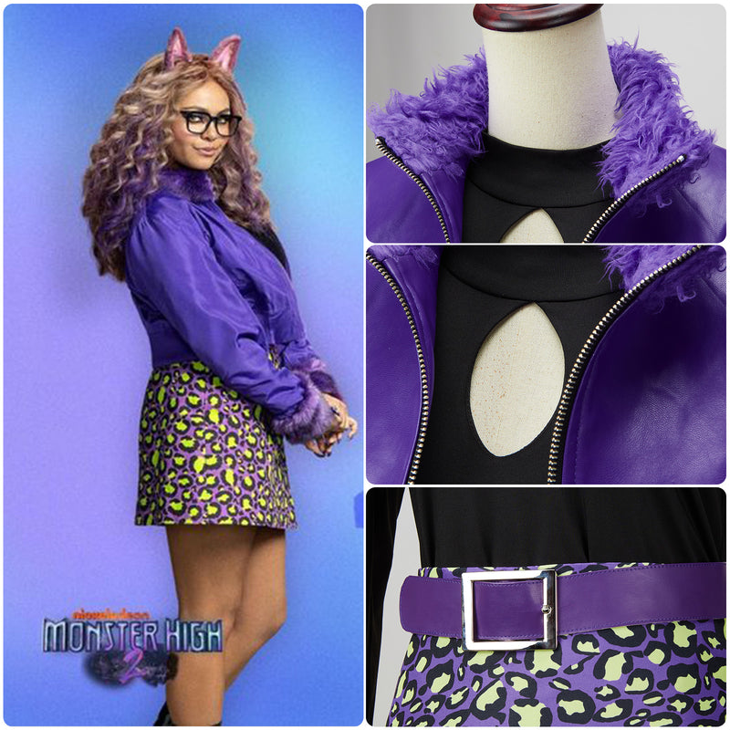 Anime Monster High Clawdeen Wolf Women Cosplay Costume