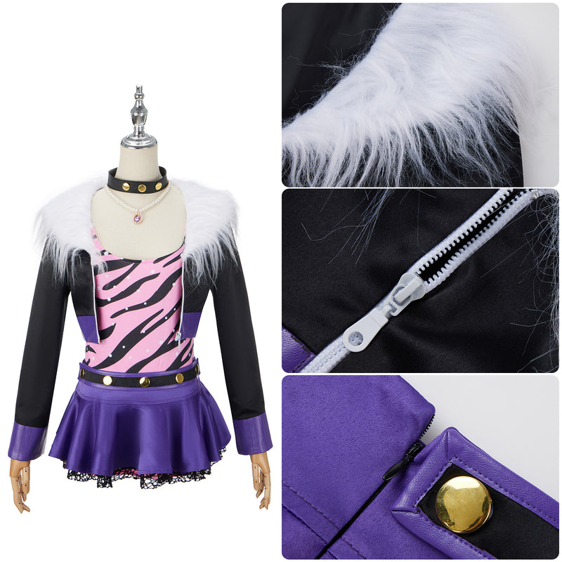 Anime Monster High Clawdeen Wolf Girl Cosplay Costume