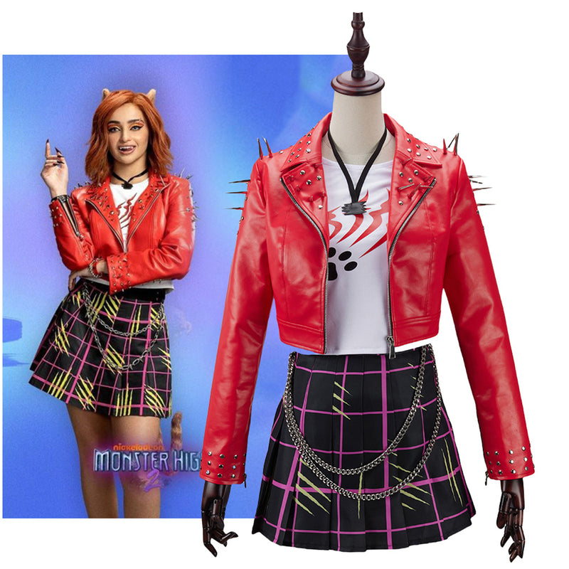 Anime Monster High Toralei Stripe Women Cosplay Costume