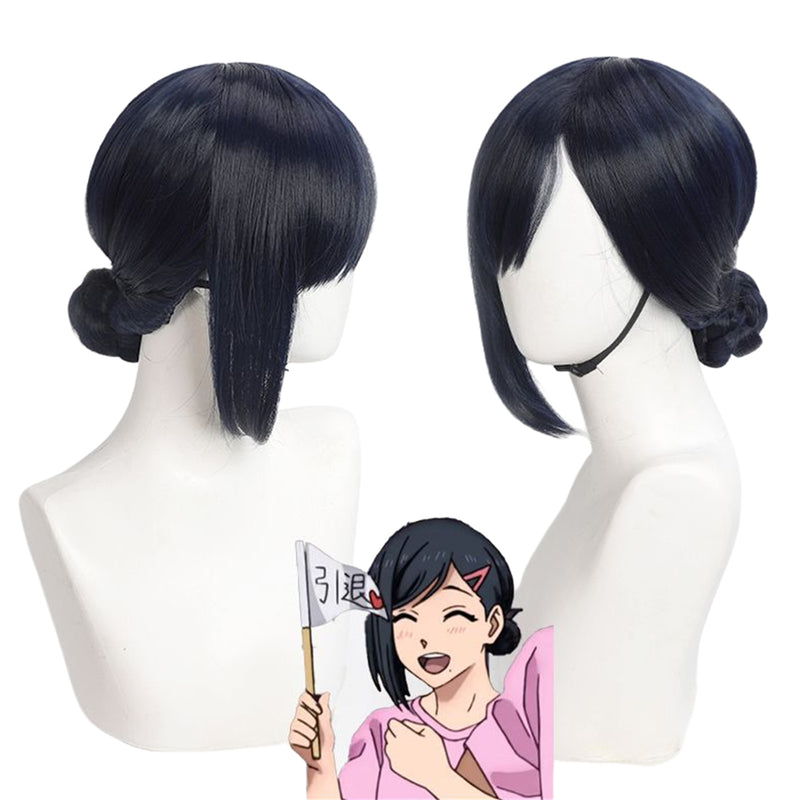 Anime Sakamoto Days Aoi Sakamoto Cosplay Wig Dark Blue Hair