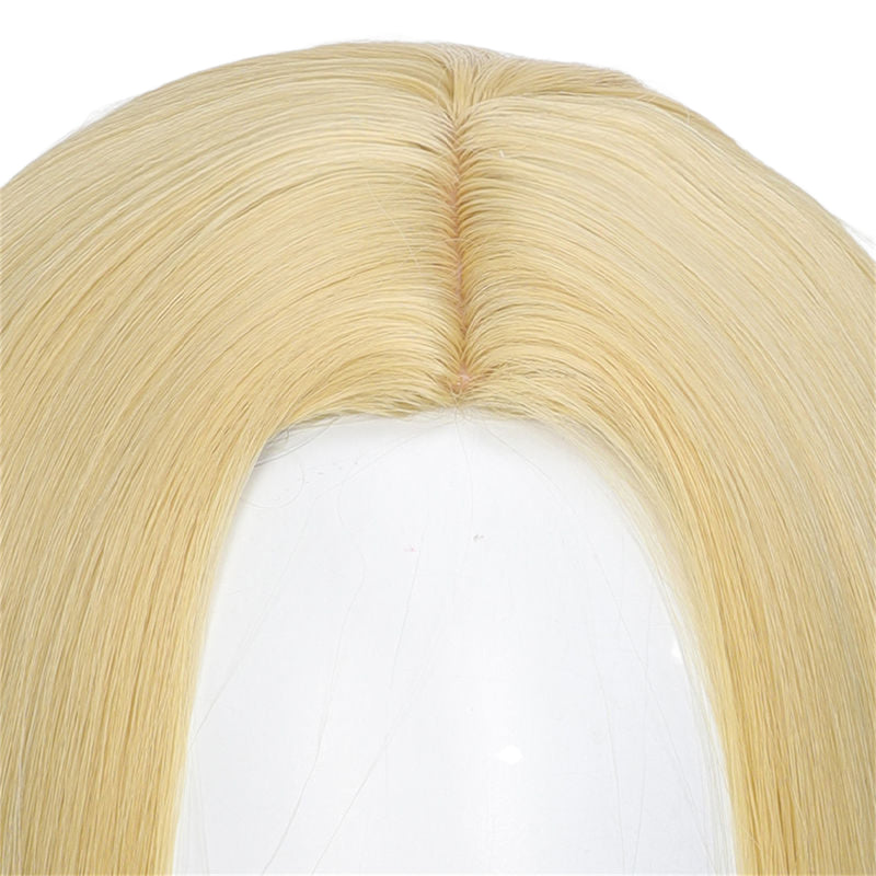 Anime Sakamoto Days Shishiba Cosplay Wig Pale Gold Straight Hair