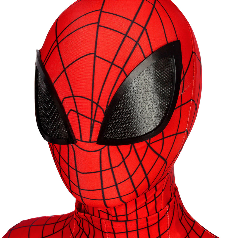 Anime Ultimate Spider-Man Cosplay Costume Kids Jumpsuit Headgear