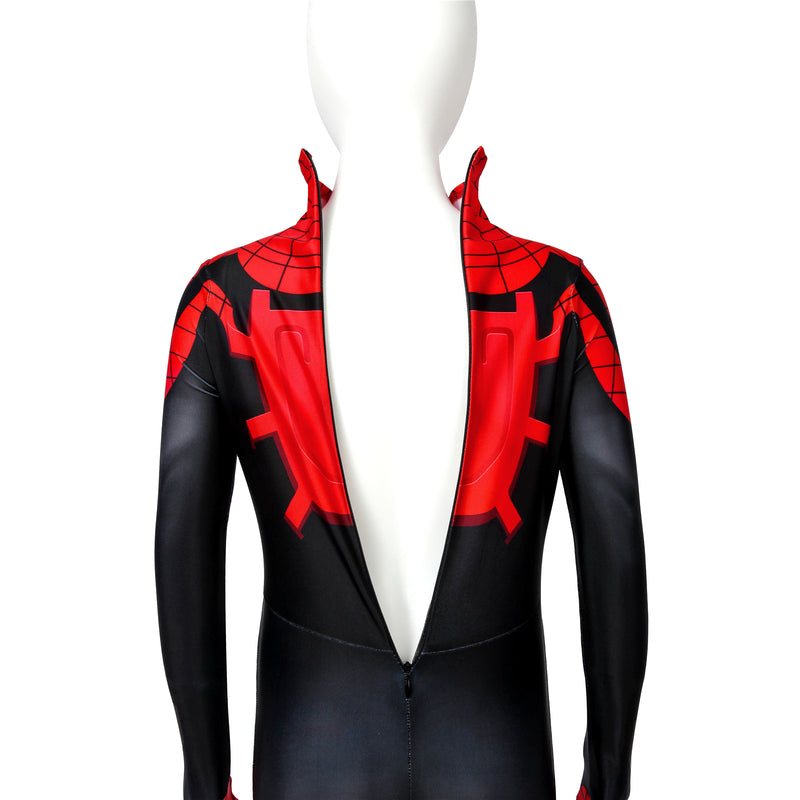 Anime Ultimate Spider-Man Cosplay Costume Kids Jumpsuit Headgear