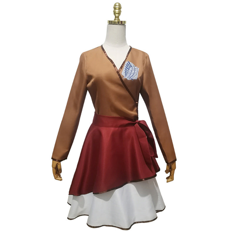 AwwwCos Attack on Titan Scout Regiment Lolita Cosplay Costume Dress Halloween Role Play Outfit for Women