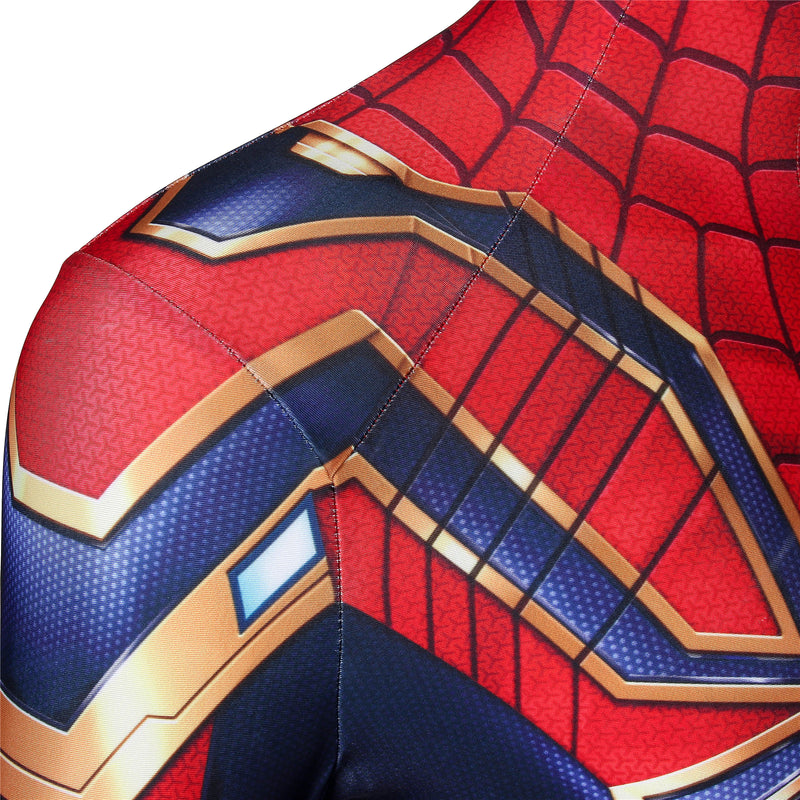 Avengers Endgame Iron Spiderman Peter Parker Cosplay Jumpsuit