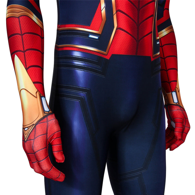 Avengers Endgame Iron Spiderman Peter Parker Cosplay Jumpsuit