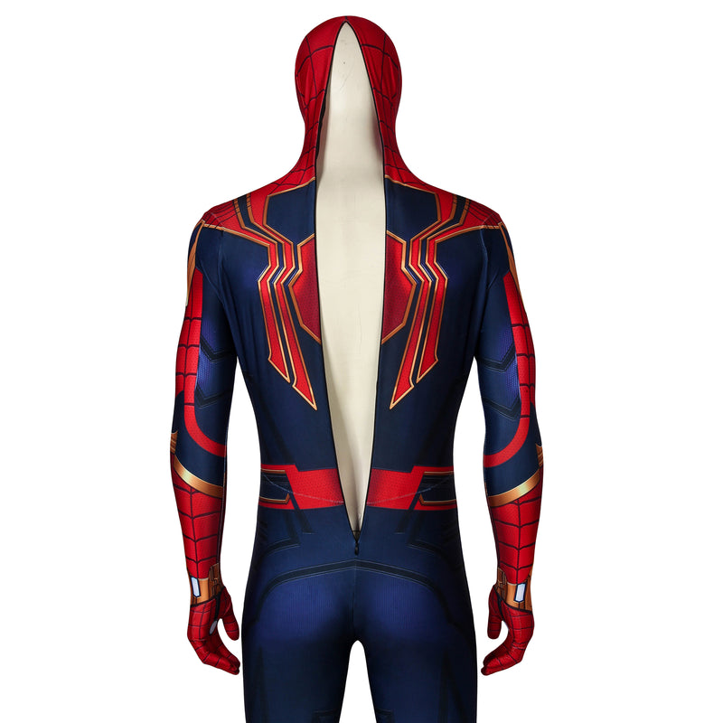 Avengers Endgame Iron Spiderman Peter Parker Cosplay Jumpsuit