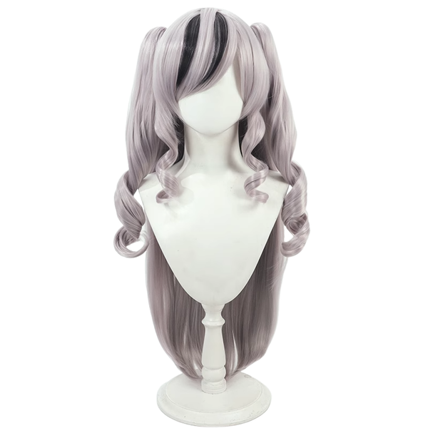 Azur Lane Elbe Cosplay Wig Highlight Hair With Ponytails Removable