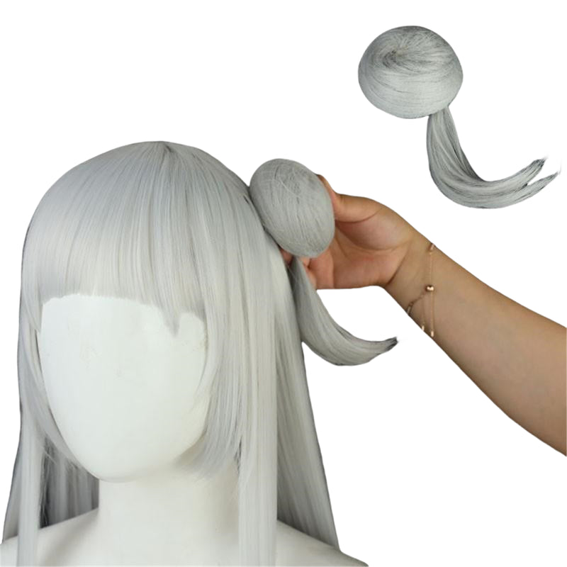 Azur Lane Murasaki Shion Cosplay Wig Straight Hair With Circle Buns