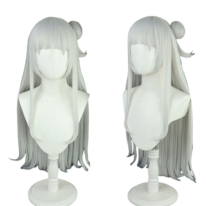 Azur Lane Murasaki Shion Cosplay Wig Straight Hair With Circle Buns