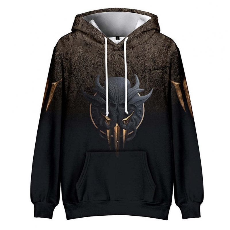 Baldurs Gate Hoodies Couples 3D Printed Pullover Zipper Hooded Sweatshirt