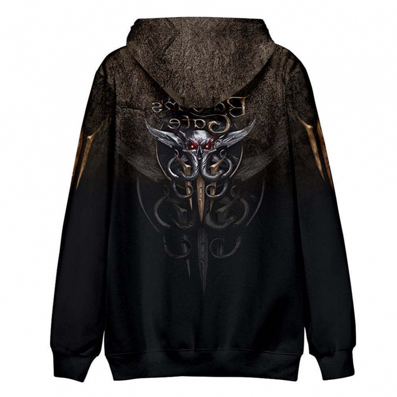 Baldurs Gate Hoodies Couples 3D Printed Pullover Zipper Hooded Sweatshirt