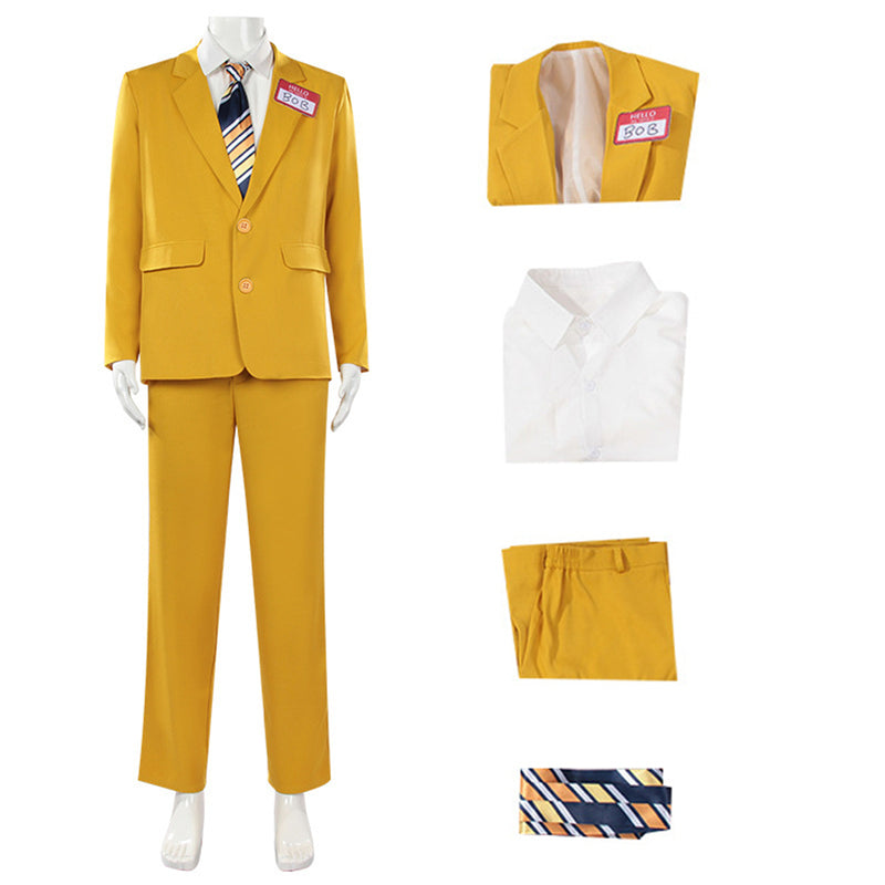 Beetlejuice BOB Cosplay Costume Yellow Suit Uniform Set