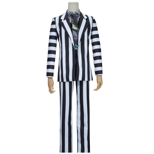 Beetlejuice Costume for Men and Women Jacket Shirt Pants Suit Party Uniform