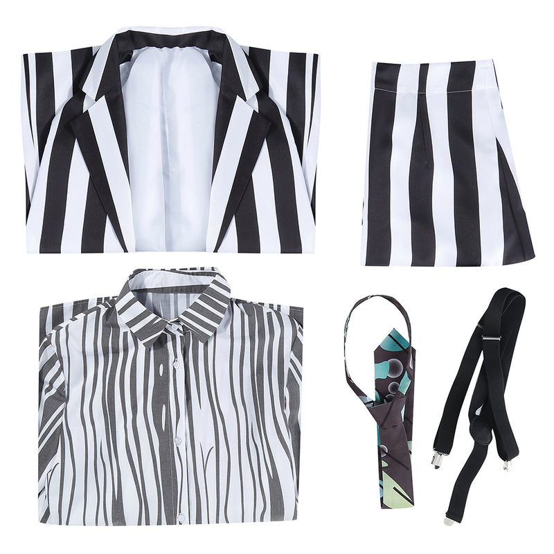 Beetlejuice Costume for Men and Women Jacket Shirt Pants Suit Party Uniform