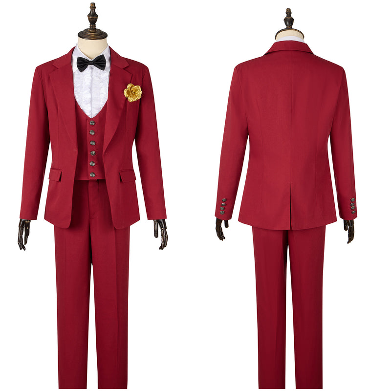 Beetlejuice Wedding Suit Cosplay Costume Men Bridegroom Red Suit Uniform