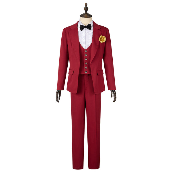 Beetlejuice Wedding Suit Cosplay Costume Men Bridegroom Red Suit Uniform