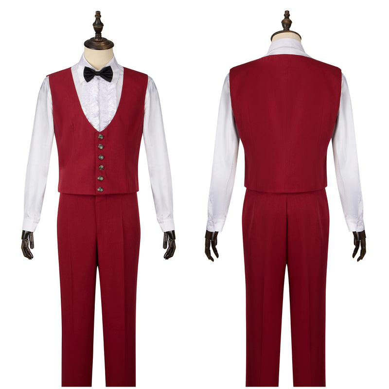 Beetlejuice Wedding Suit Cosplay Costume Men Bridegroom Red Suit Uniform