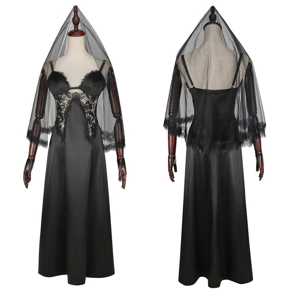 Beetlejuice Astrid Black Wedding Dress Cosplay Costume