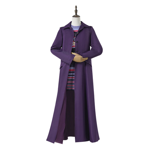 Beetlejuice Astrid Cosplay Costume Purple Dress Coat Suit