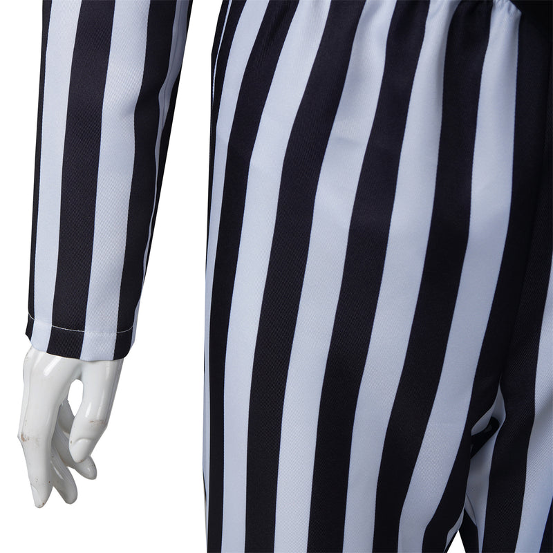 Beetlejuice Women Striped Suit Cosplay Costume Formal Attire