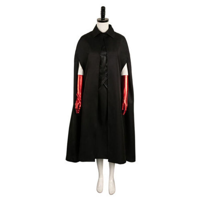 Beetlejuice Costume Delia Deetz Cloak Cosplay Clothing Female Black Cape Dress