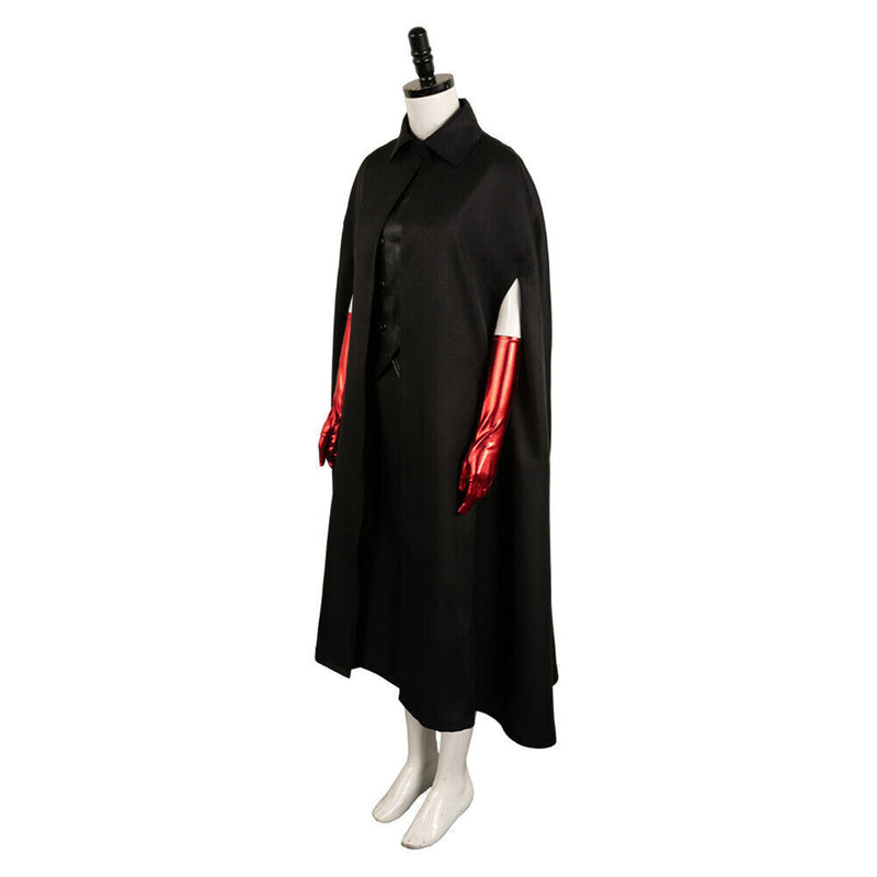 Beetlejuice Costume Delia Deetz Cloak Cosplay Clothing Female Black Cape Dress