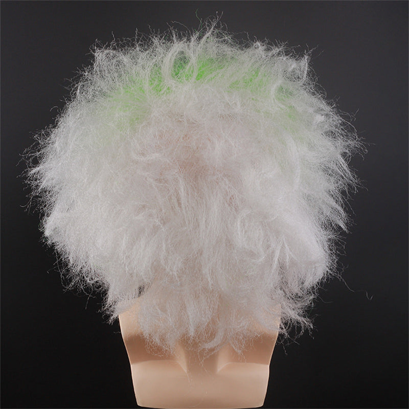 Beetlejuice Michael Keaton Cosplay Wig Male Green White Gradient Short Hair