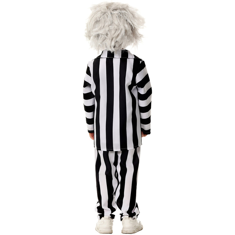 Beetlejuice Michael Keaton Kid Cosplay Costume Suit Wig Performance Clothing