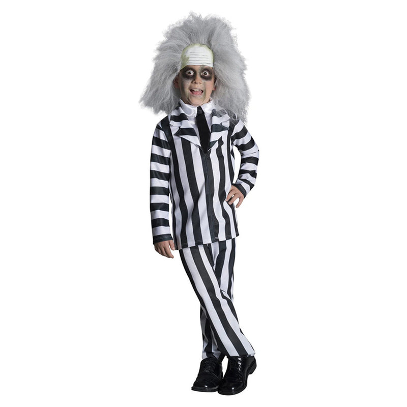 Beetlejuice Michael Keaton Kid Cosplay Costume Suit Wig Performance Clothing