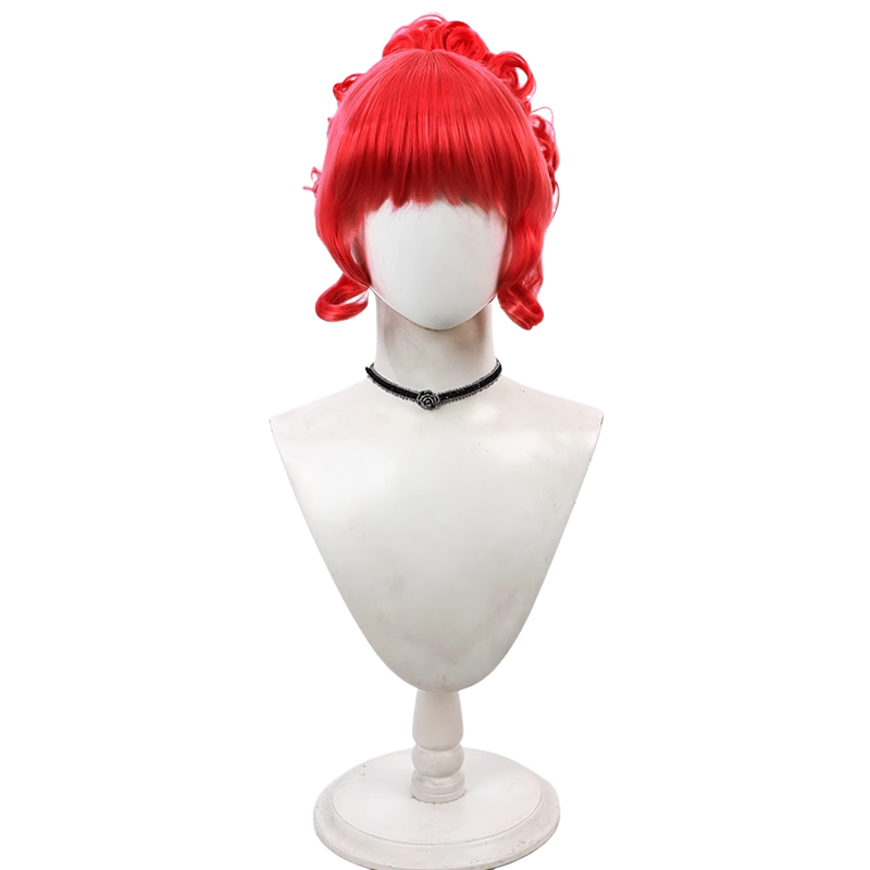 Beetlejuice Miss Argentina Dead Receptionist Red Cosplay Wig