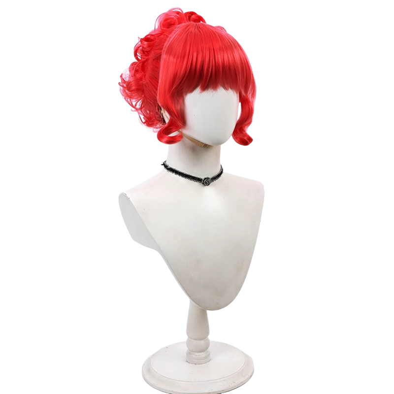 Beetlejuice Miss Argentina Dead Receptionist Red Cosplay Wig